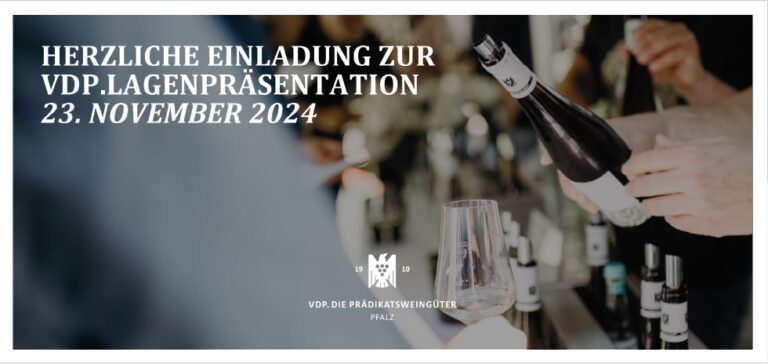 Herzliche Einladung zur VDP.Lagenpräsentation am 23. November 2024