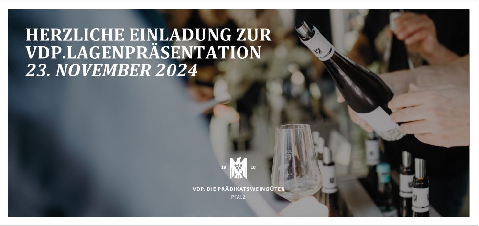 Herzliche Einladung zur VDP.Lagenpräsentation am 23. November 2024